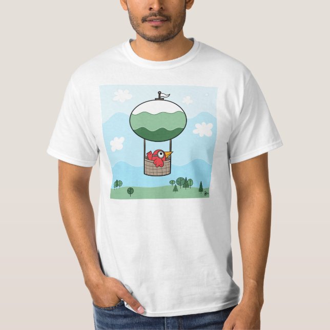 Impulso del aire caliente del pájaro - camiseta (Anverso)