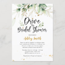 Impulso por ducha nupcial Invitación a ducha verde