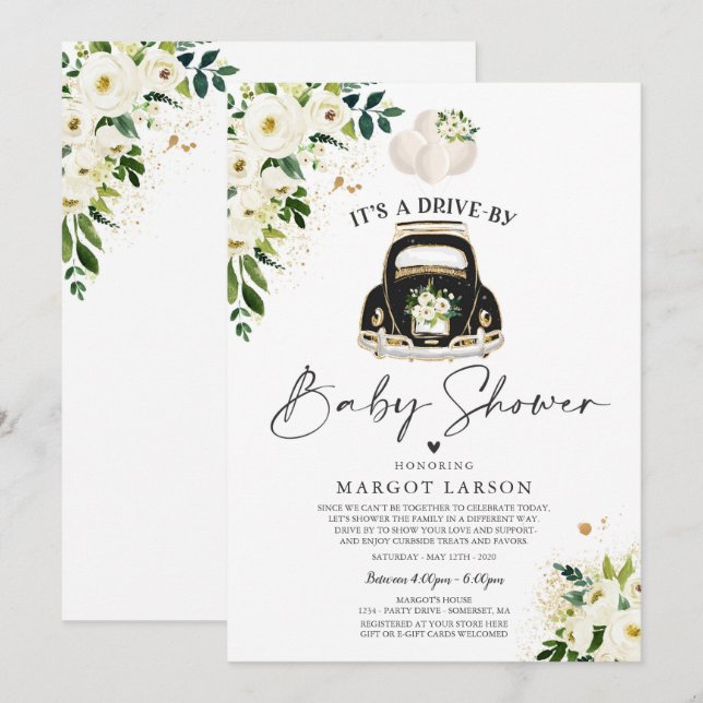 Impulso por invitación de Baby Shower Neutral de g (Anverso / Reverso)