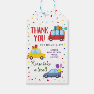 Impulso por la etiqueta de agradecimiento del desf