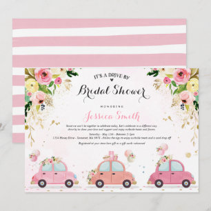 Impulso por novia ducha invitación Floral rosa
