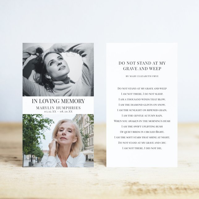 In Loving Memory Before & After Prayer Card (Subido por el creador)