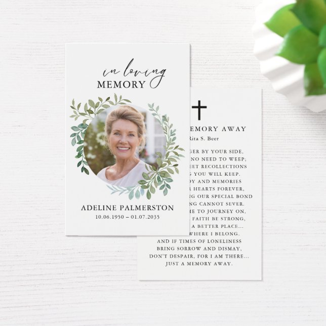 In loving Memory Floral Funeral Prayer Cards (Escritorio)