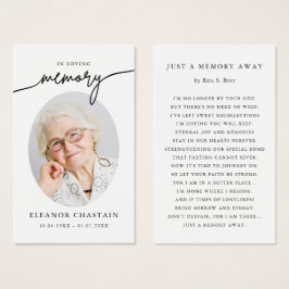 In Loving Memory Minimalist Photo Sympathy Cards