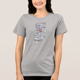 IN Word Cloud (V1 Blue) camisa femenina
