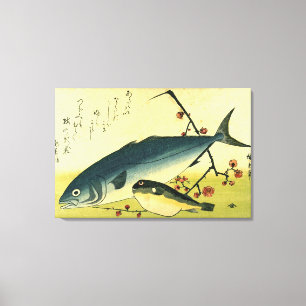 Inada y Fugu - Impresión japonesa de peces de Hiro
