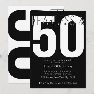 Incansables invitaciones de cumpleaños número 50