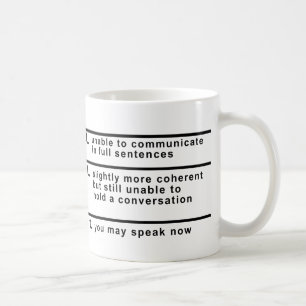 Incapaz de comunicar la taza de café