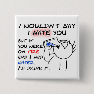 Incendio De Botón Funny De Fuego Y Agua