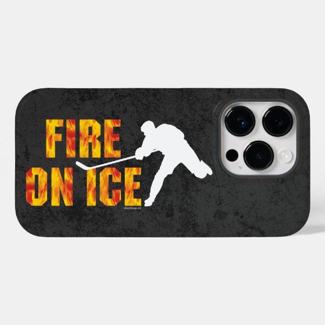 Incendio de hockey sobre estuche para iPhone Funda (Reverso (Horizontal))