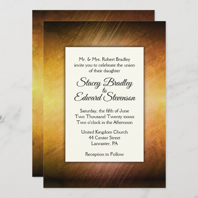 Incendio de la neblina amarilla 2 Invitación a la  (Anverso / Reverso)