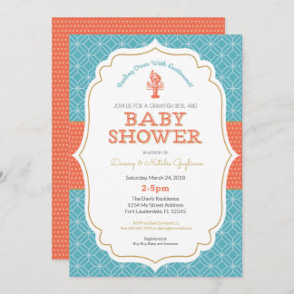 Incendio de langosta en Baby Shower invitación