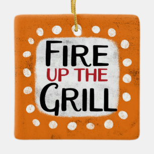 Incendio El Ornamento De La Parrilla