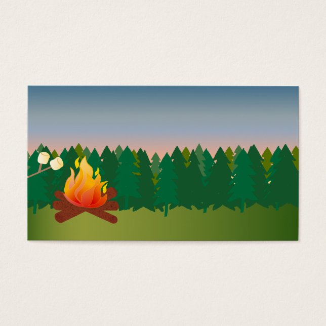 Incendio en campamento al aire libre de verano (Frente)