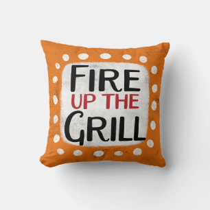 Incendio En El Cojín decorativo Grill