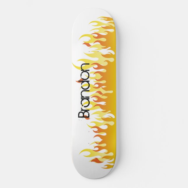 Incendio y nombre - Skateboard (Anverso)