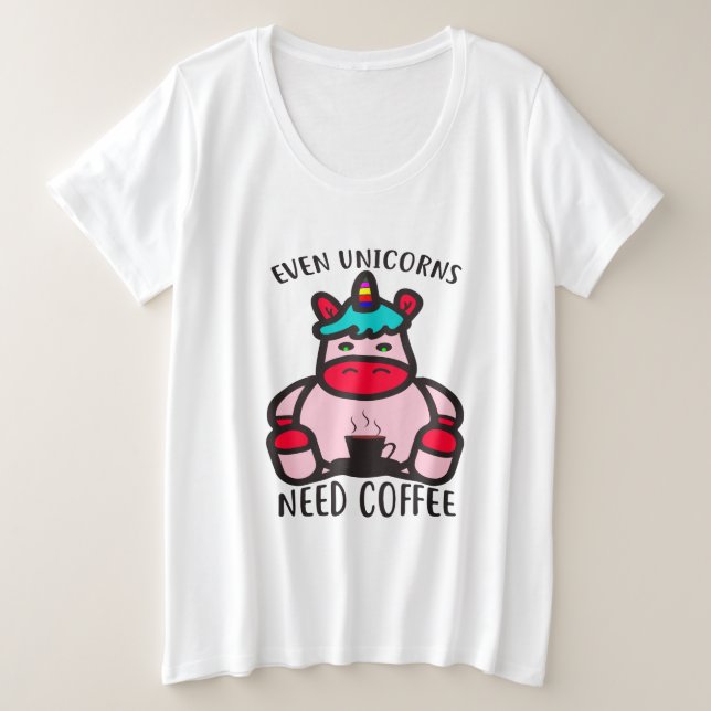 Incluso los unicornios necesitan un café con unico (Anverso del diseño)