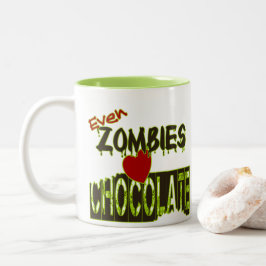 Incluso los zombies aman la taza de chocolate