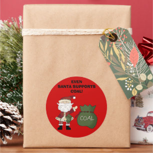 ¡INCLUSO SANTA APOYA EL CARBÓN! pegatina