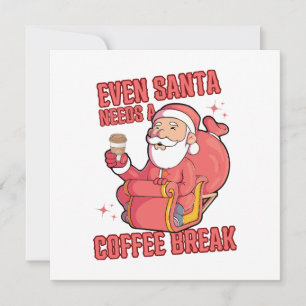 Incluso Santa Necesita Un Descanso Para Tomar Café