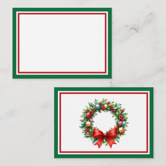 Incluya una nota personal con su regalo de Navidad (Anverso / Reverso)