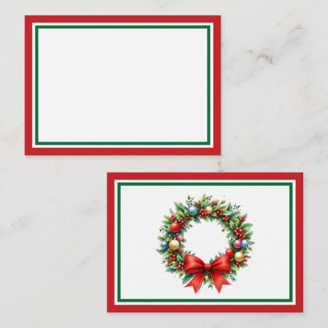 Incluya una nota personal con su regalo de Navidad (Anverso / Reverso)