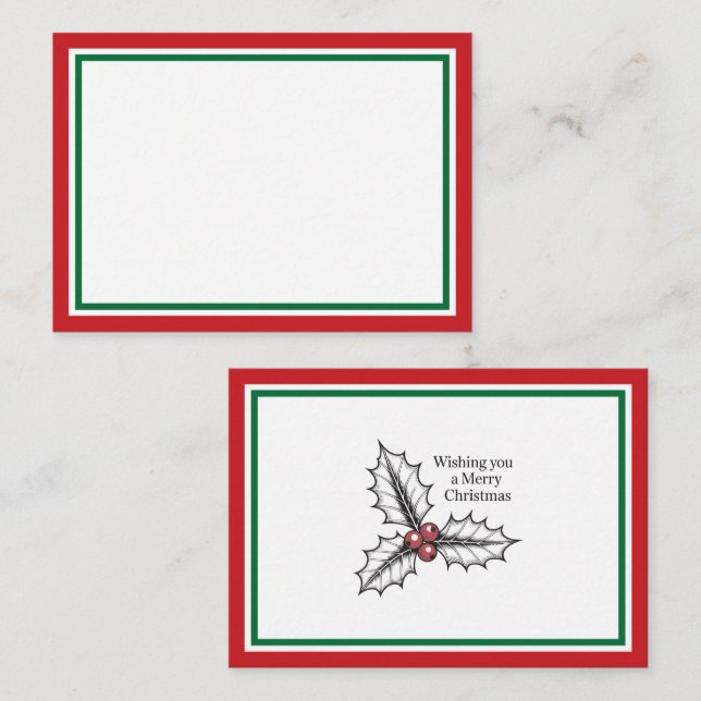 Incluya una nota personal con su regalo de Navidad (Anverso / Reverso)