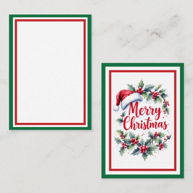 Incluya una nota personal con su regalo de Navidad (Anverso / Reverso)