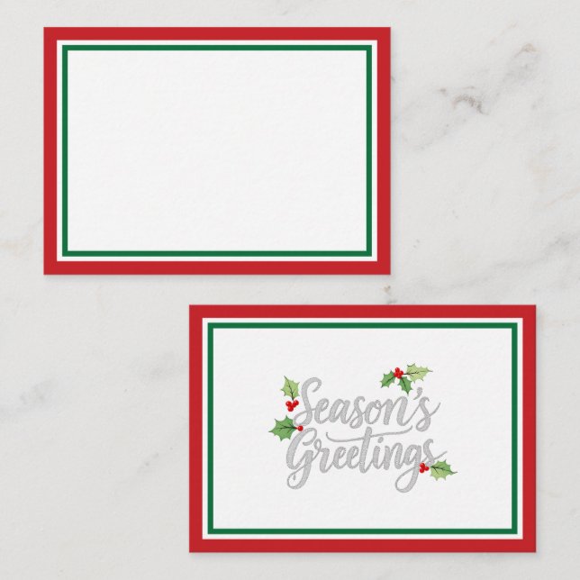 Incluya una nota personal con su regalo de Navidad (Anverso / Reverso)