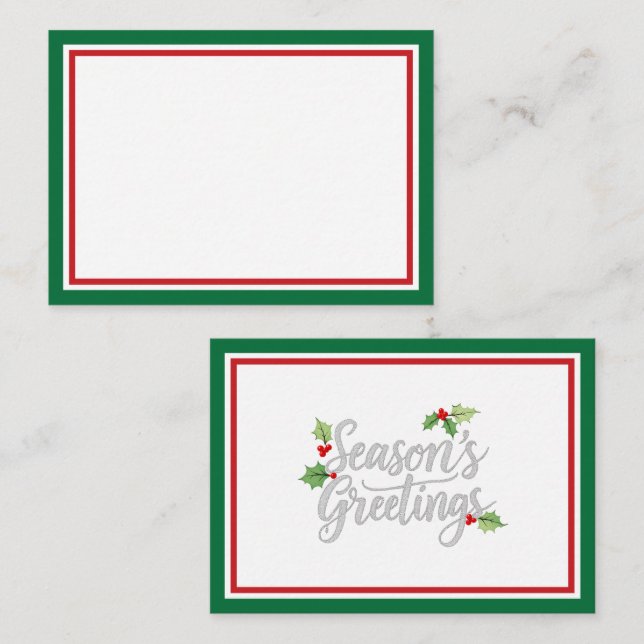 Incluye una nota personal con tu regalo de Navidad (Anverso / Reverso)