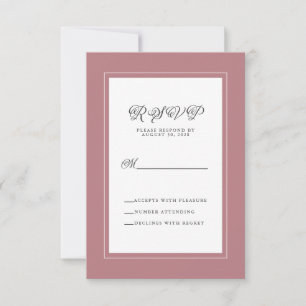 Incluyente respuesta de boda elegante rosa polvori