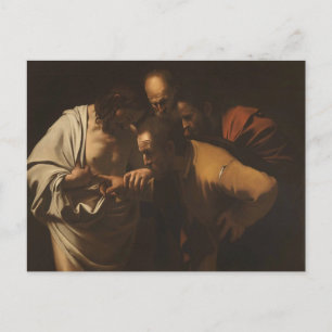 Incredulidad de Santo Tomás por Caravaggio Tarjeta