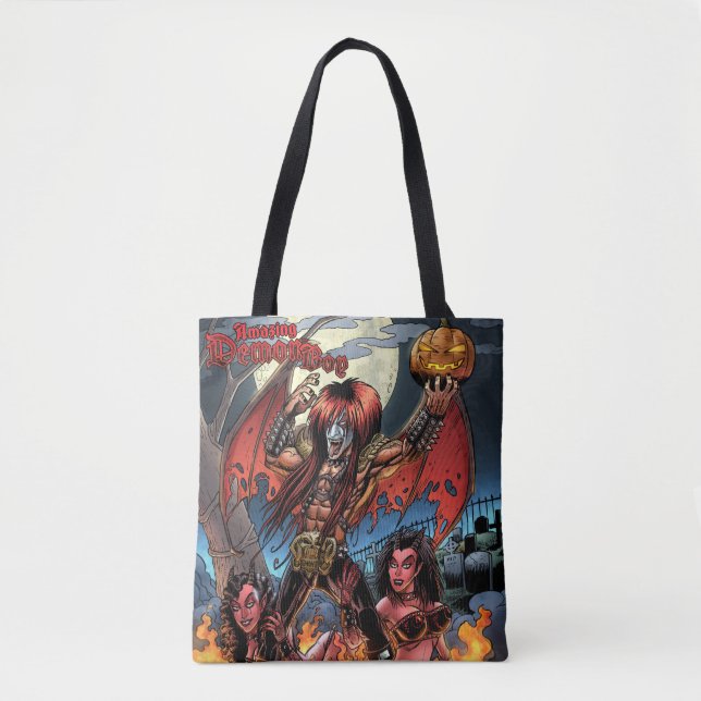 Increíble bolso de arte de Demon Boy Art Tote (Anverso)