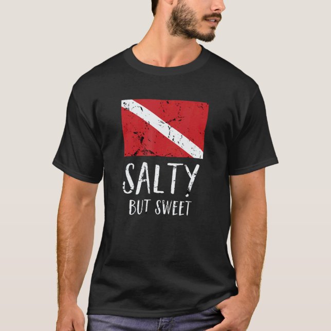 Increíble camiseta divertida de buceo Bandera de b (Anverso)