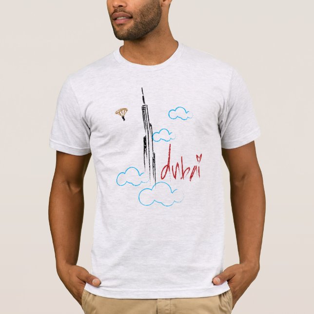 Increíble camiseta masculina de Dubai (Anverso)
