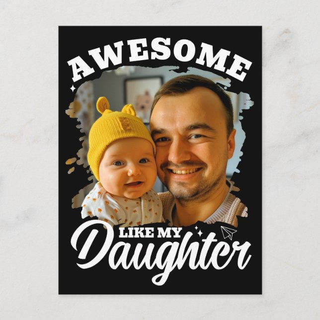 Increíble Como Mi Hija Tarjeta De Foto Personaliza (Anverso)
