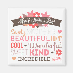 Increíble Día de la Madre Feliz   Imán