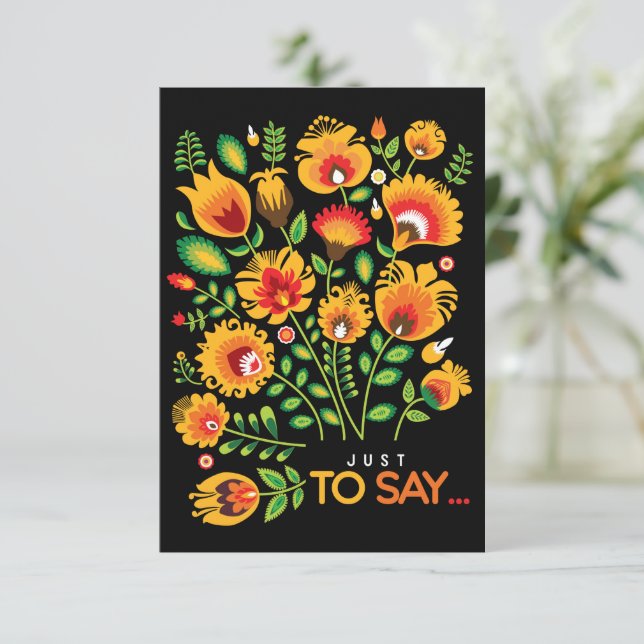 Increíble folklore, sólo por decir... Tarjeta de a (Anverso de pie)