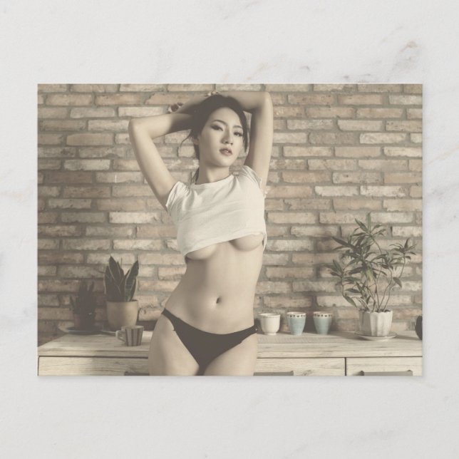 ¡Increíble! Lencería Modelo Fotografía postal (Anverso)