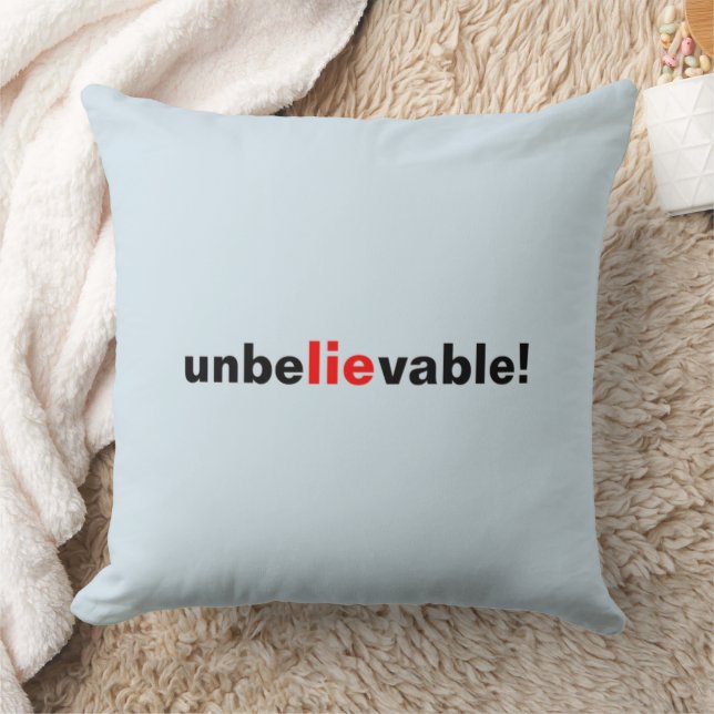 Increíble mentira rojo negro almohada política (Manta)