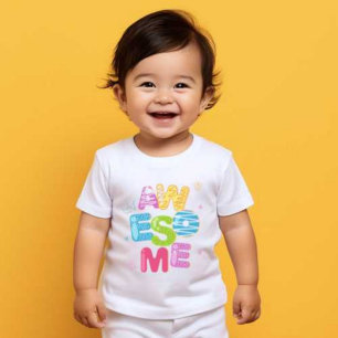 Increíble mundo mejor bella bebé camiseta blanca