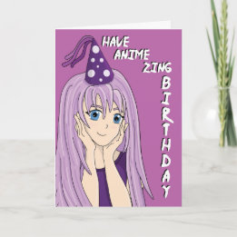 Increíble tarjeta de cumpleaños de Anime Zing
