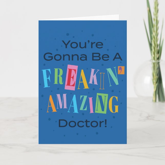 Increíble tarjeta de graduación Médico (Anverso)