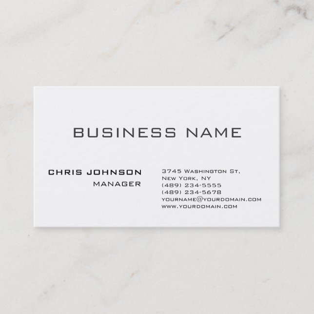 Increíble tarjeta de presentación de diseño profes (Anverso)