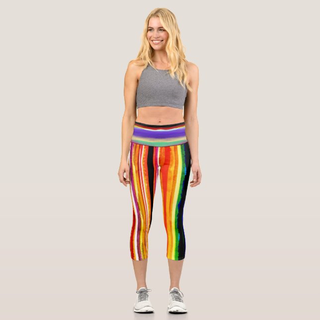 Increíbles leggings Capri de cintura amarilla arco (Anverso)