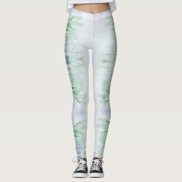Increíbles Leggings con Patrón de Cactus Verde Pál