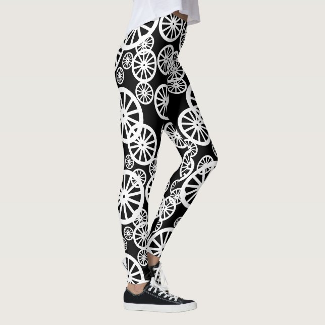 Increíbles Leggings con Patrón de Rueda Circular (Derecha)