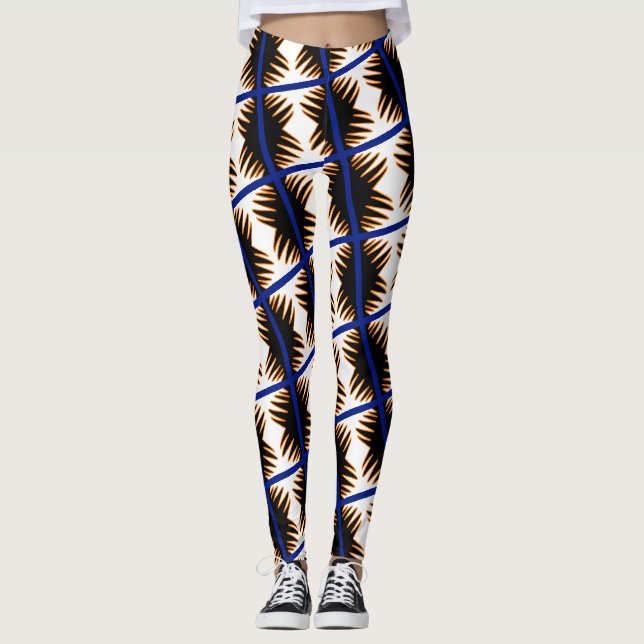 Increíbles Leggings de Estampado Abstracto de Llam (Anverso)