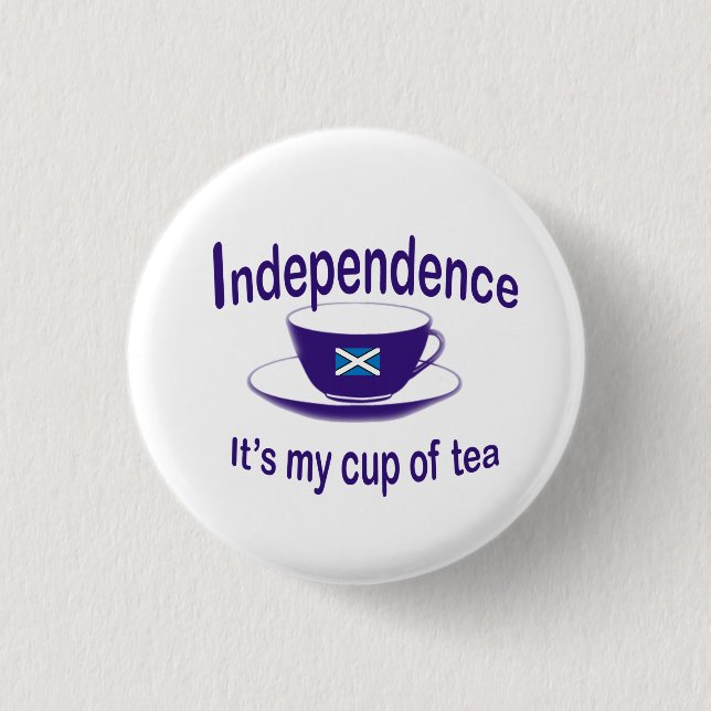 Independencia del #indyref mi taza de botón del té (Anverso)