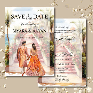 Indian Beach Guardar la plantilla de invitación de